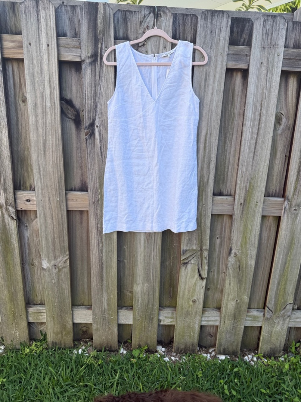 Madewell Light Blue Sleeveless V-Neck Mini Dress